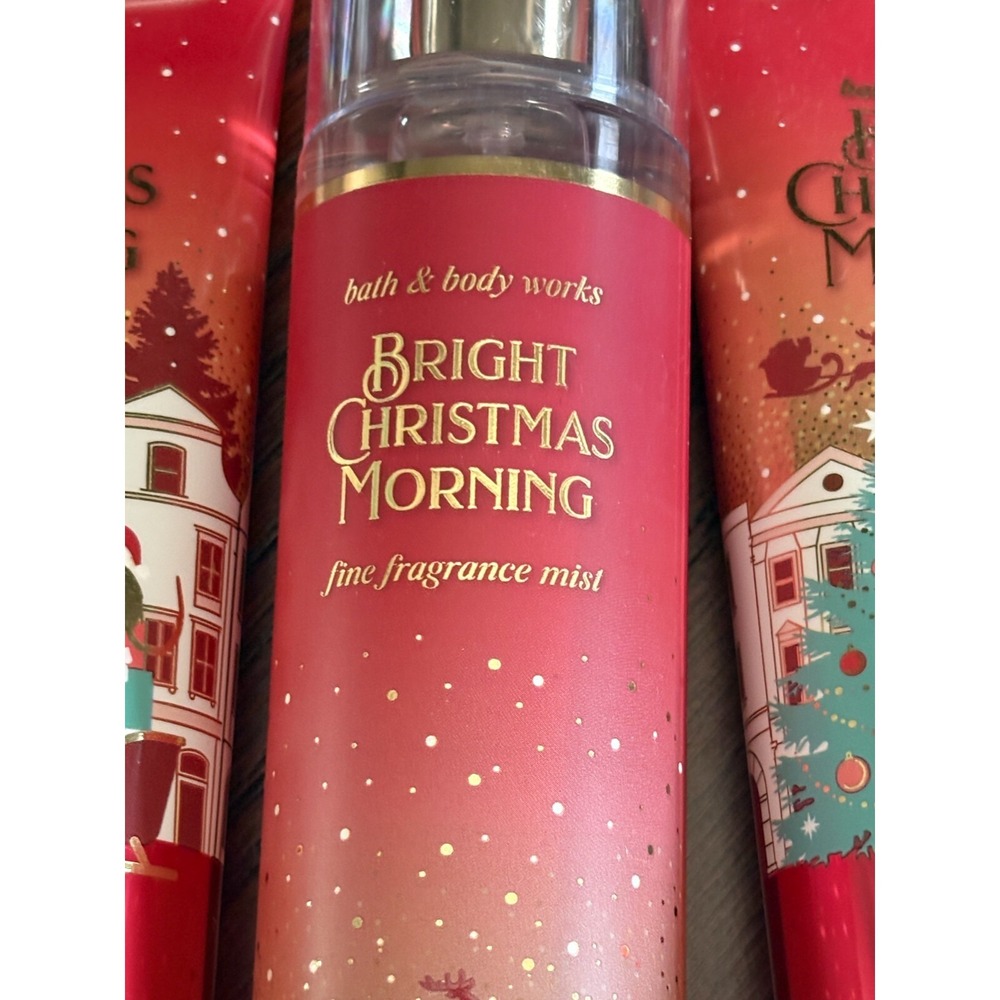BRIGHT CHRISTMAS MORNING LOT of 3,‎ 1 Mist 2  body cream shea New Bath Body Work
